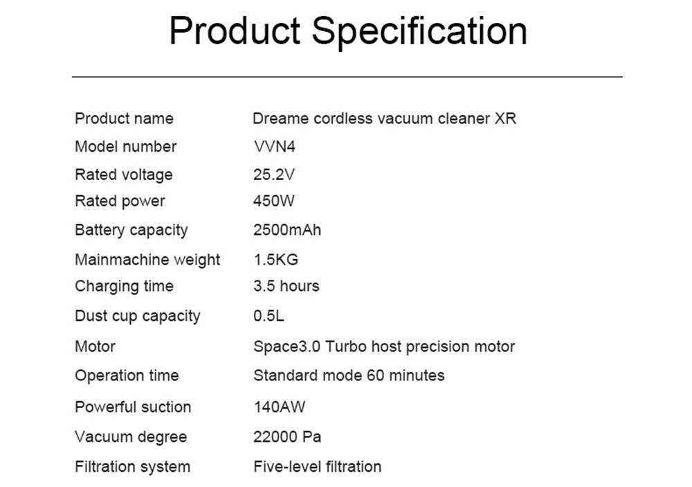 Dreame XR Premium Handheld Cordless Stick Vacuum Cleaner