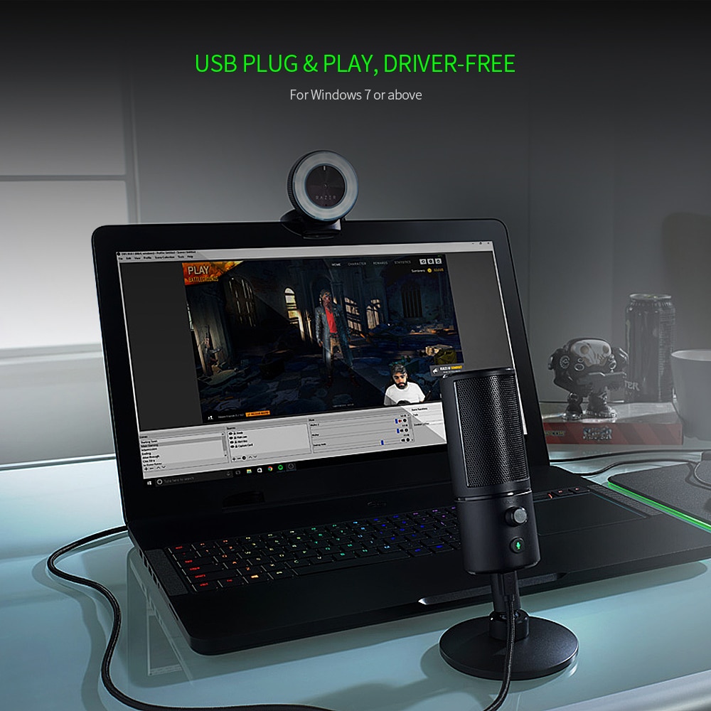 Razer Kiyo Live Stream Video Webcam 1080P