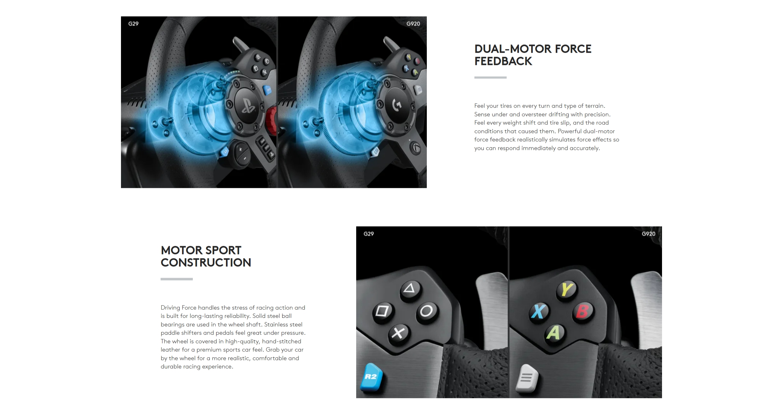 Logitech G29 Driving Force Steering Wheels Pedals