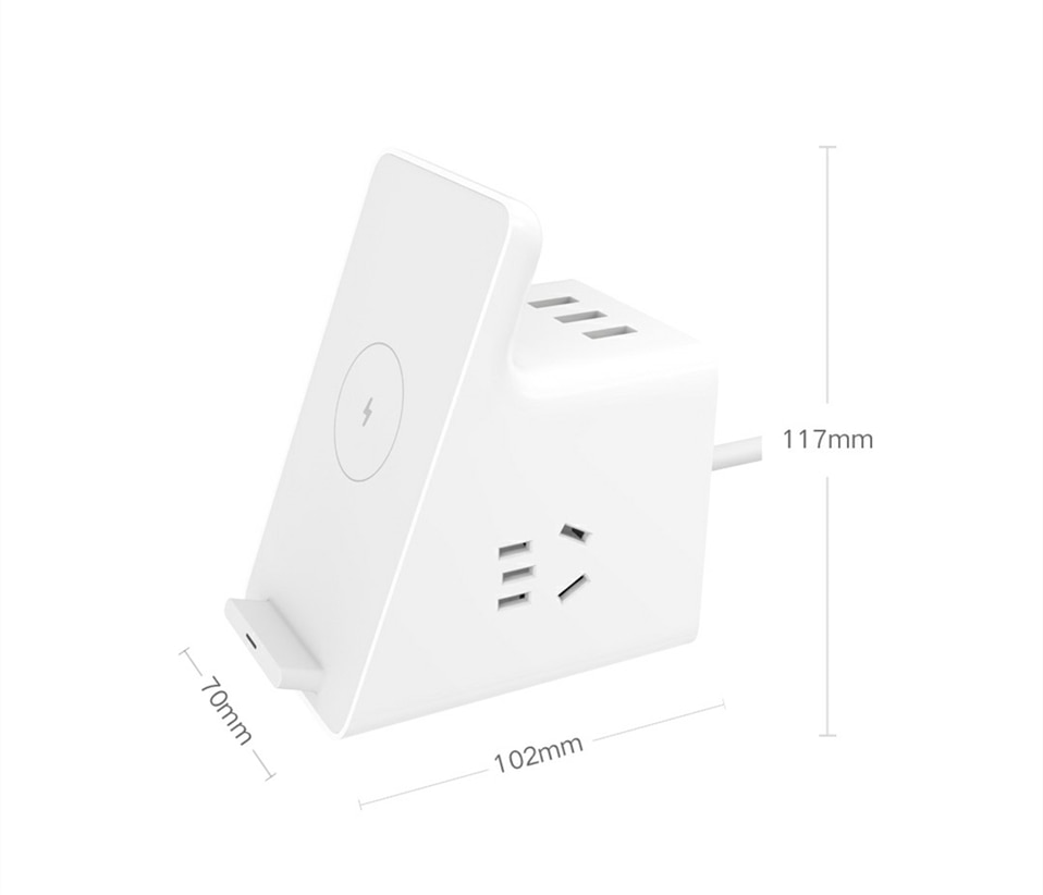 Xiaomi Vertical Wireless Charging Socket with 18W Max 3 USB Port