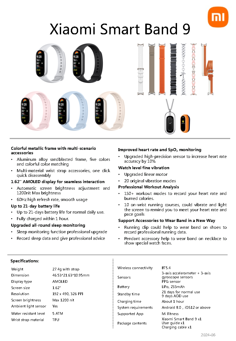 Xiaomi Mi Band 9 Global