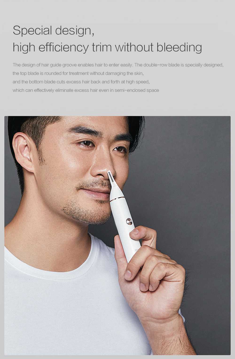 Xiaomi Youpin SOOCAS N1 Washable Nose Hair Trimmer