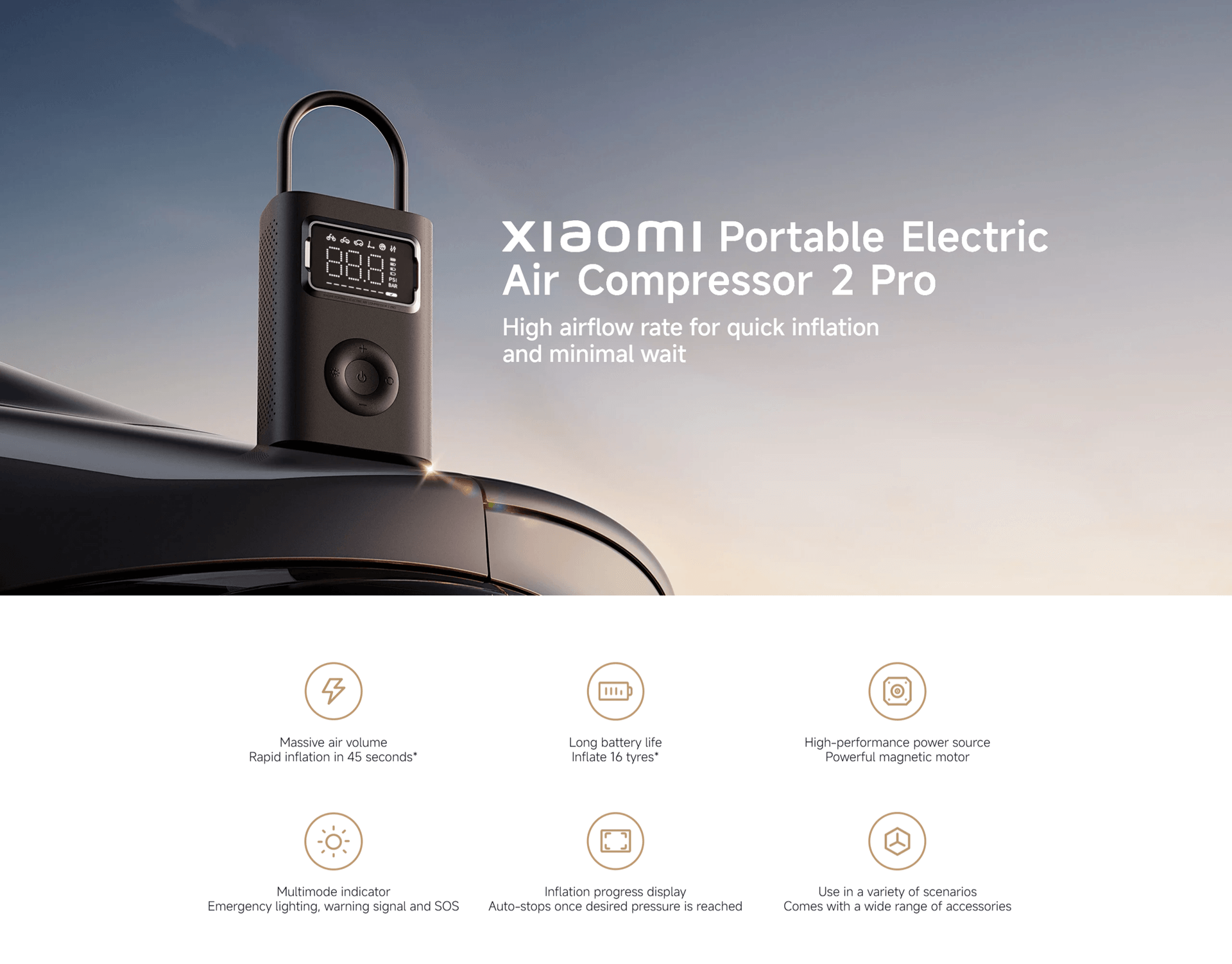 Xiaomi Portable Electric Air Compressor 2 Pro