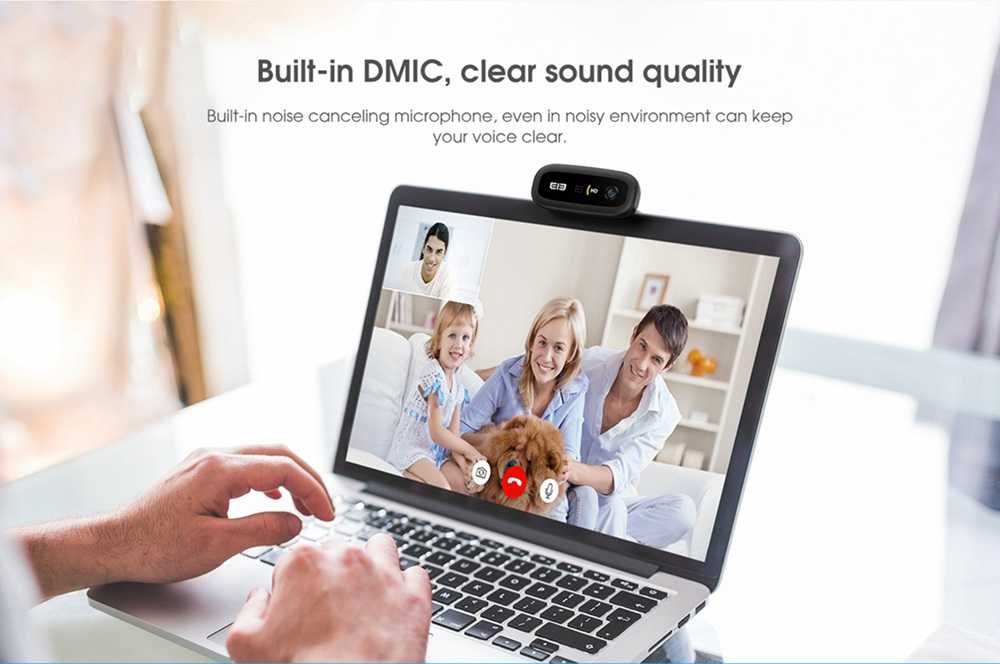 Elephone Ecam X 1080P HD Webcam 5.0 MegaPixels Auto Focus Built-in Microphone For PC Laptop - Black