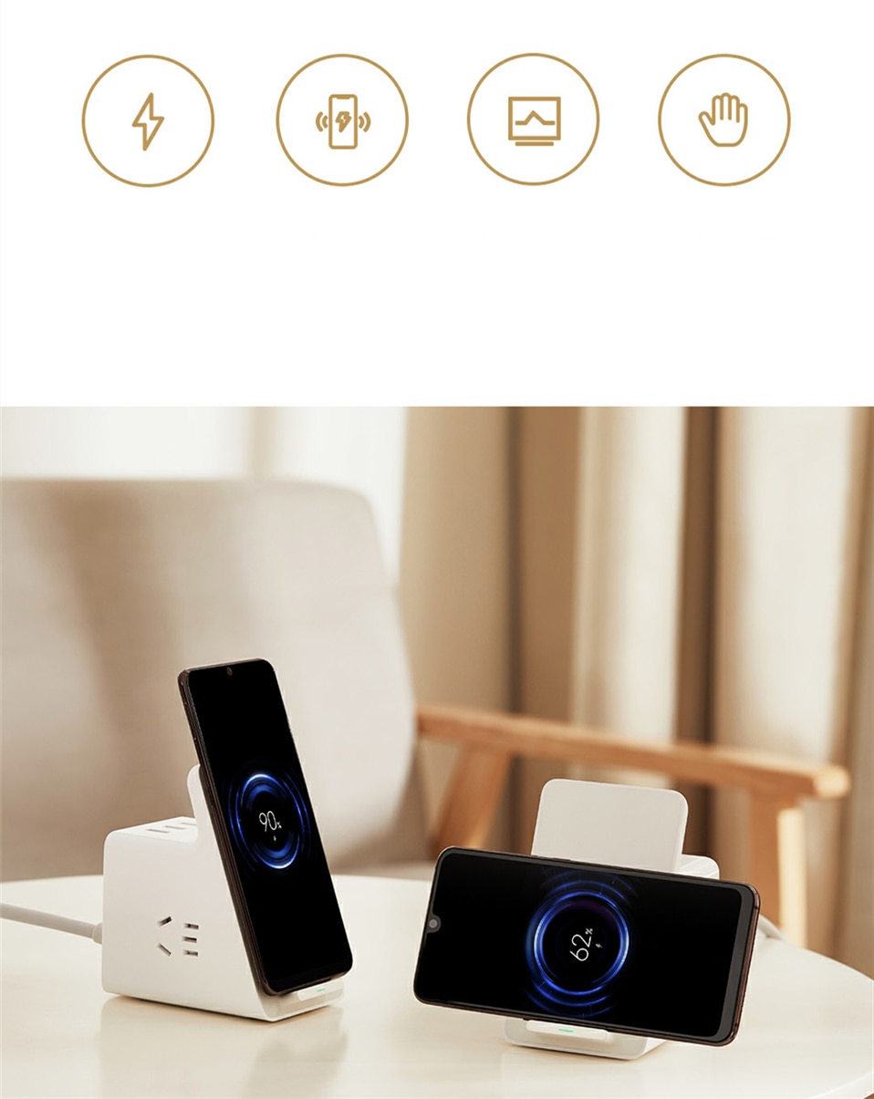 Xiaomi Vertical Wireless Charging Socket with 18W Max 3 USB Port