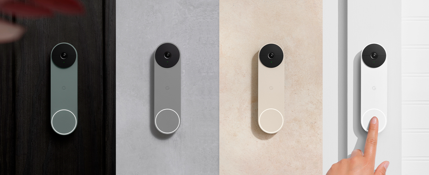 Four colors of Nest Doorbell (Battery)