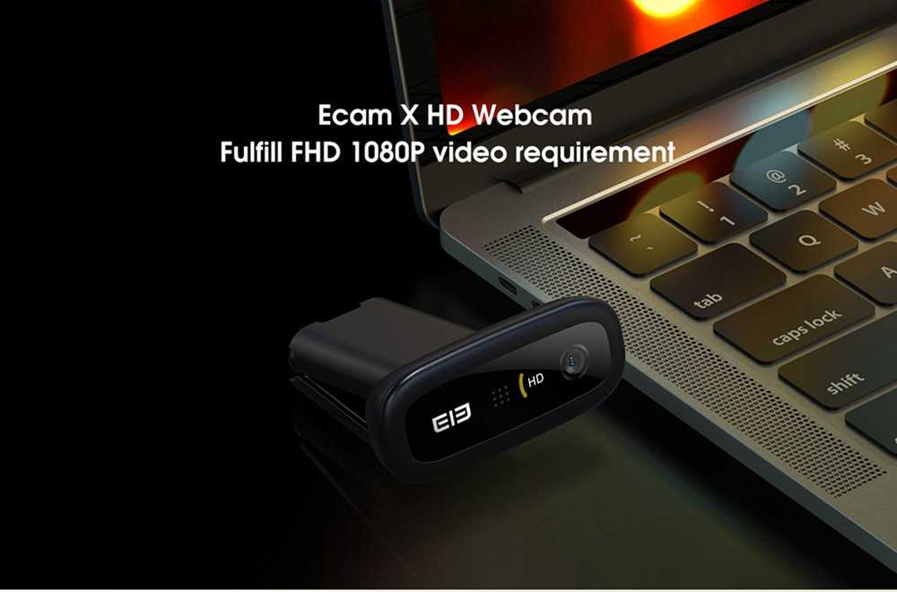 Elephone Ecam X 1080P HD Webcam 5.0 MegaPixels Auto Focus Built-in Microphone For PC Laptop - Black